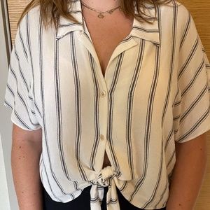 Aritzia striped blouse